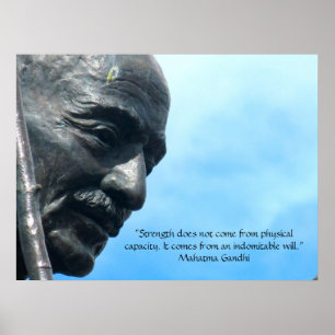 Pôster Mahatma Gandhi - citações da força
