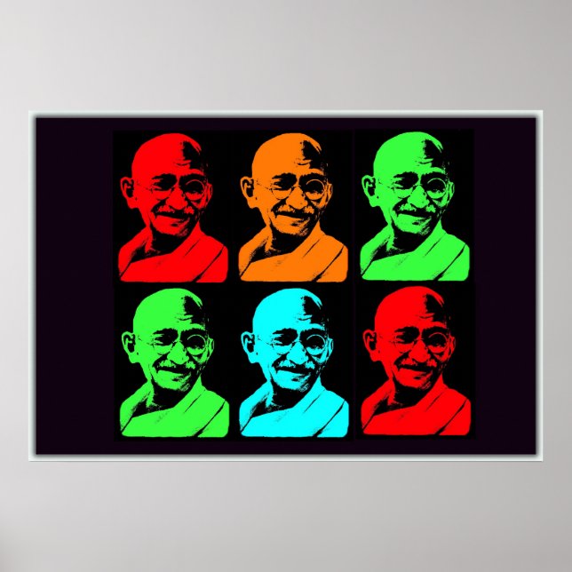 Pôster Mahatma Gandhi Collage (Frente)