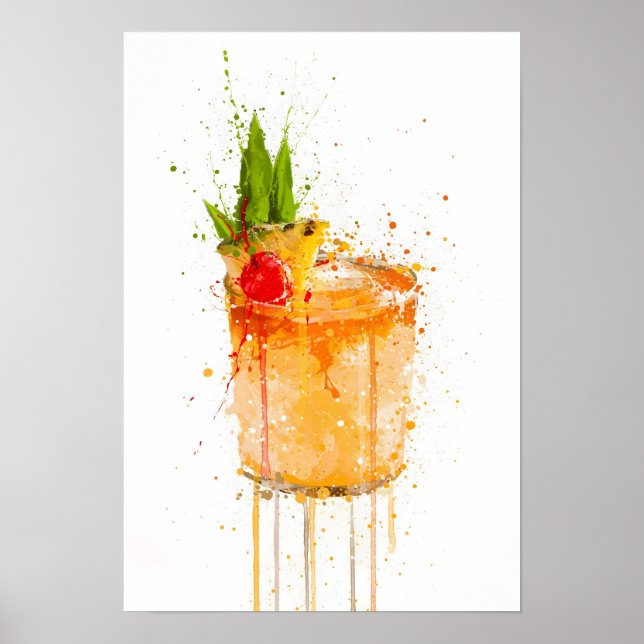 Poster Mai Tai Cocktail (Frente)
