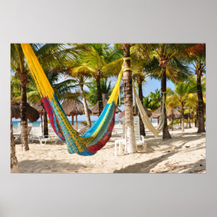 Poster maia colorido de Cozumel México do Hammock