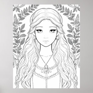 Poster Maiden Portrait, Floresta Encantada