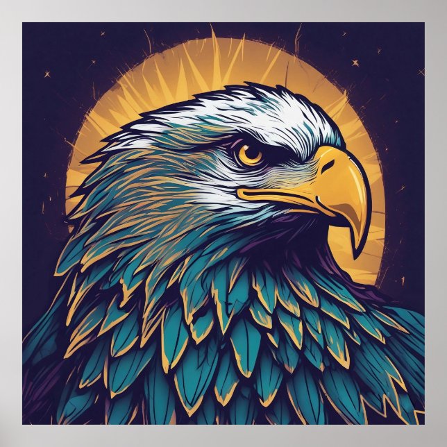 Poster Maiestoso Bald Eagle (Frente)