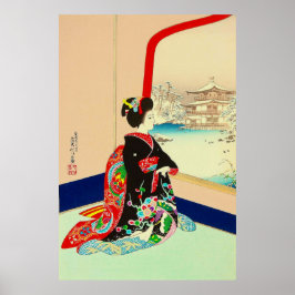 Poster Maiko e o Ouro Pavilion Hasegawa Sadanobu III