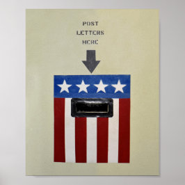 Poster Mail Drop no navio de guerra americano Alabama"