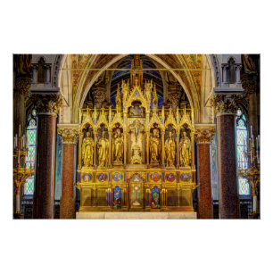 Pôster Main Altar In Votivkirche, Viena, Áustria