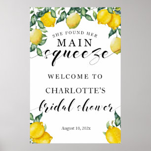 Poster Main squeeze Bridal Shower welcome sign summer