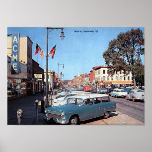 Pôster Main St., Somerville, New Jersey Vintage