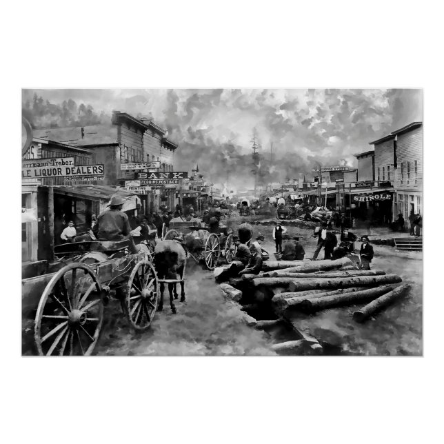Pôster Main Street DEADWOOD 1876 (Frente)