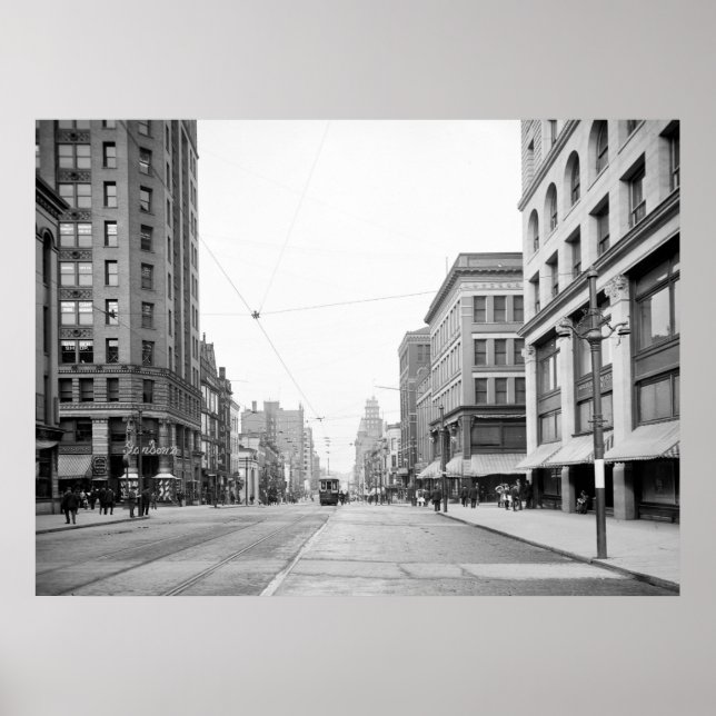 Pôster Main Street, Rochester, NY: 1904 (Frente)