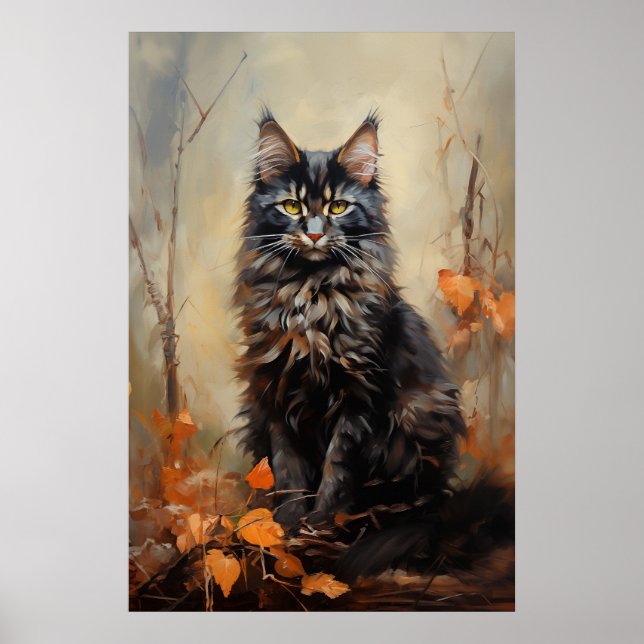 Poster Maine Coon cat (Frente)