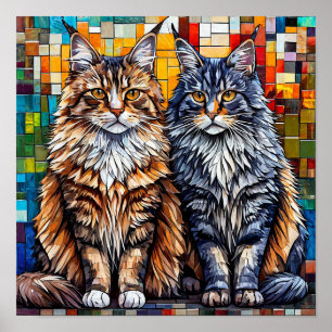 Poster Maine Coon Cats