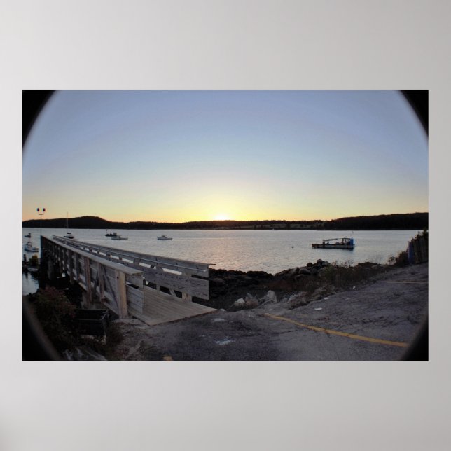 Pôster Maine Dock Sunset (Frente)
