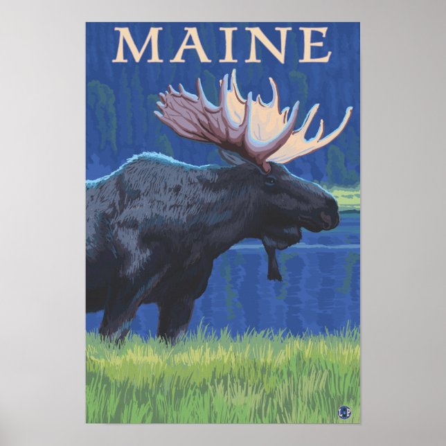 Poster MaineMoose à Lua (Frente)