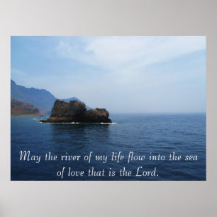 Poster Maio o rio de meu fluxo da vida no mar do amor