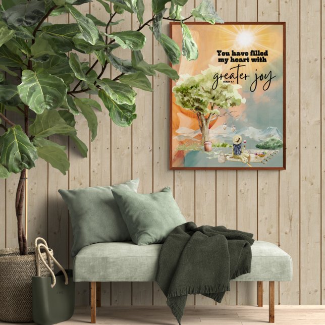 Pôster Maior Bíblia De Joy Verse Salm 4 7 (Criador carregado)