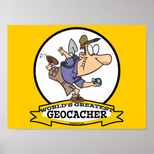 PÔSTER MAIOR CARTÃO DE HOMENS GEOCACHER DO MUNDO