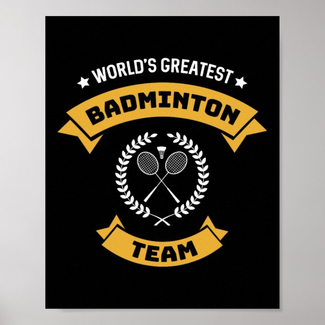 Poster Maior Equipe de Badminton do Mundo (Frente)