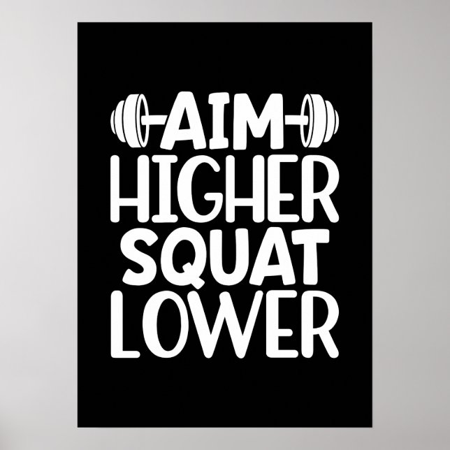 Poster Mais alto de ponta - Motivação de Workout Gym (Frente)