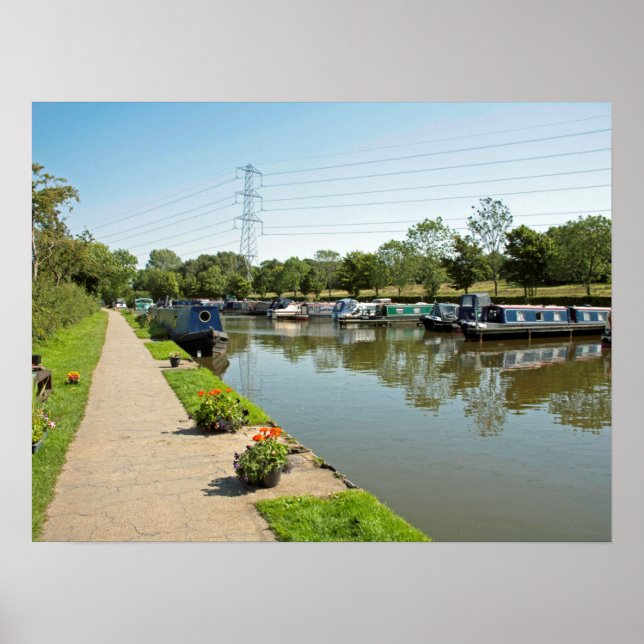 Poster Mais alto do Canal Macclesfield Poynton Cheshire (Frente)