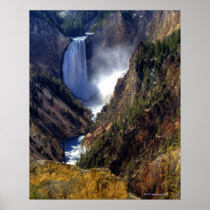 Poster Mais baixas quedas de Yellowstone, nacional de