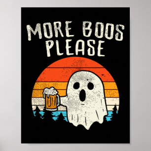 Poster Mais Boos Por Favor, Ghost Beer Retro Halloween Dr