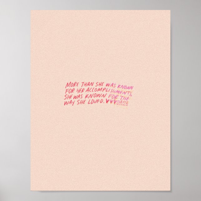 Pôster mais do que era conhecida pelas suas realizações, (Frente)