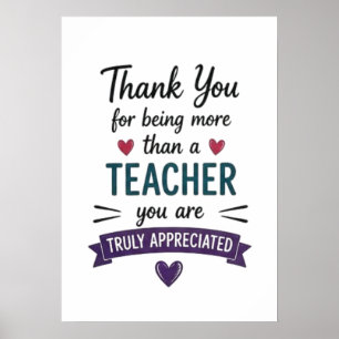 Poster Mais do que um Professor Verdadeiramente Apreciado