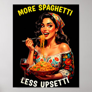 Poster Mais Espaguete Menos Camiseta Upsetti Mulheres Ita