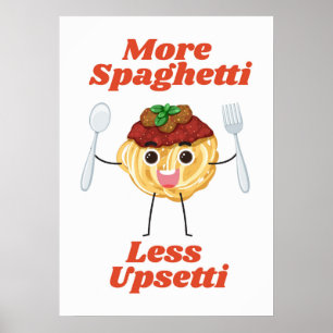 Poster Mais espaguete menos vermelho superior