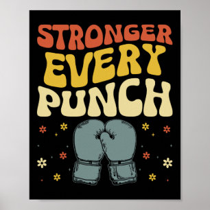 Poster Mais Forte a Cada Soco Kickboxing Kickbox Kickboxe
