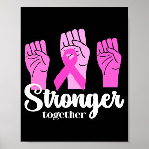 Poster Mais fortes juntas _ apresentação de câncer de mam