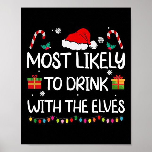 Poster Mais Propenso a Beber com a Família de Elfos Elf N (Frente)