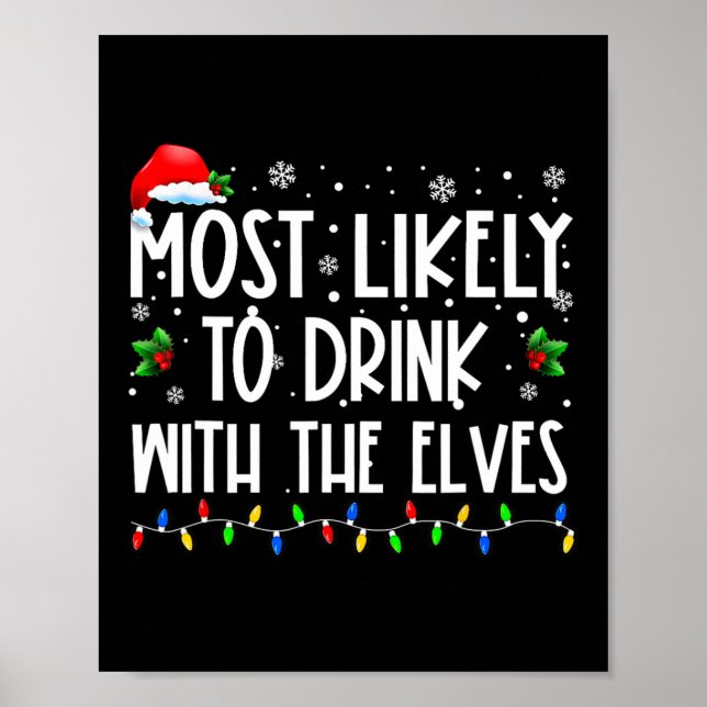 Poster Mais Propenso a Beber Com os Elfos Bebida Elf C (Frente)