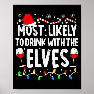 Poster Mais Propenso a Beber com os Elfos Divertido Casal