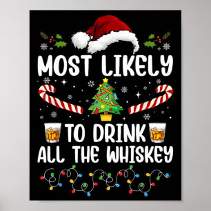 Poster Mais Propenso a Beber Todo o Uísque Família Natal