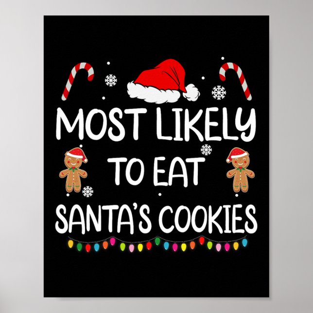 Poster Mais Propenso a Comer os Biscoitos do Papai Noel F (Frente)
