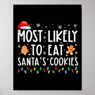 Poster Mais Propenso a Comer os Biscoitos do Papai Noel F