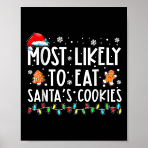 Poster Mais Propenso a Comer os Biscoitos do Papai Noel F