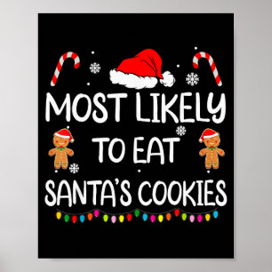 Poster Mais Propenso a Comer os Biscoitos do Papai Noel F
