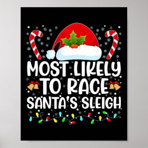 Poster Mais Propenso a Correr o Trenó do Papai Noel Famíl