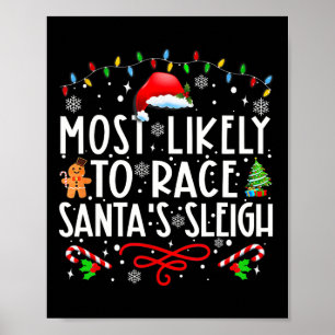 Poster Mais Propenso a Correr o Trenó do Papai Noel Famíl