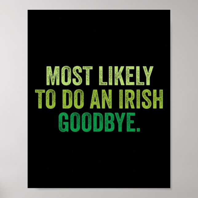 Poster Mais Propenso a Fazer um Adeus Irlandês 3  (Frente)