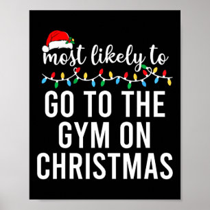 Poster Mais Propenso a Ir à Academia no Natal Família C