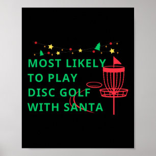 Poster Mais Propenso a Jogar Golfe de Disco com Papai Noe