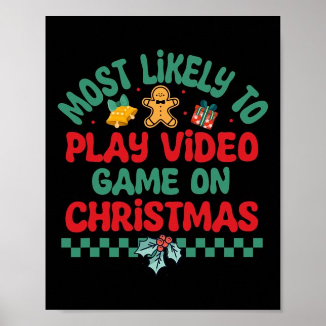 Poster Mais Propenso a Jogar Video Game de Pijama de Nata (Frente)