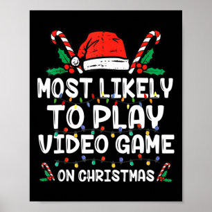 Poster Mais Propenso a Jogar Video Game no Papai Noel do