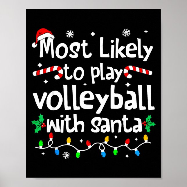 Poster Mais Propenso a Jogar Volei com Papai Noel no Nata (Frente)