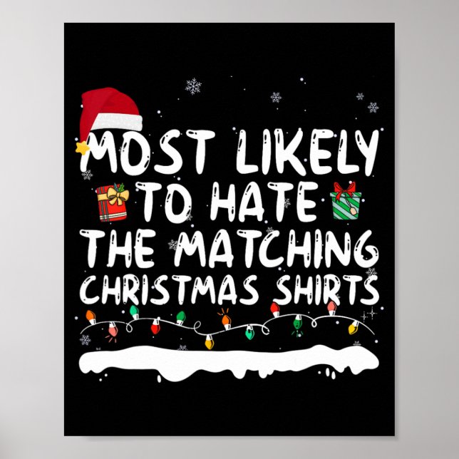 Poster mais propenso a odiar a fama do natal corresponden (Frente)