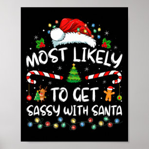 Poster Mais Propenso a se Dar Mal com o Papai Noel Famíli