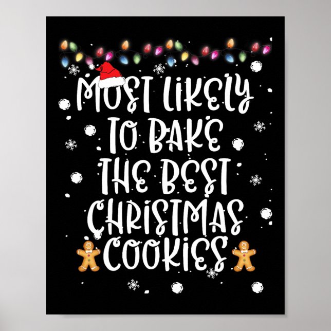 Poster Mais Provável A Assar Da Melhor Cookie De Natal (Frente)